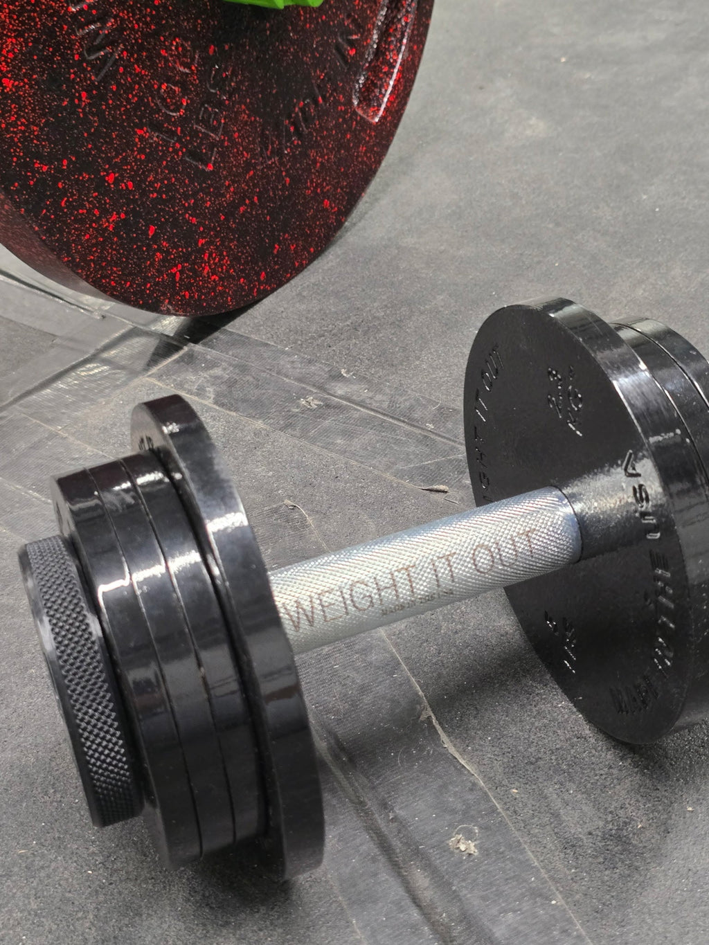 Adjustable Standard 1" Dumbbell Handles Screwable Pair and Collars Stainless Steel American Made