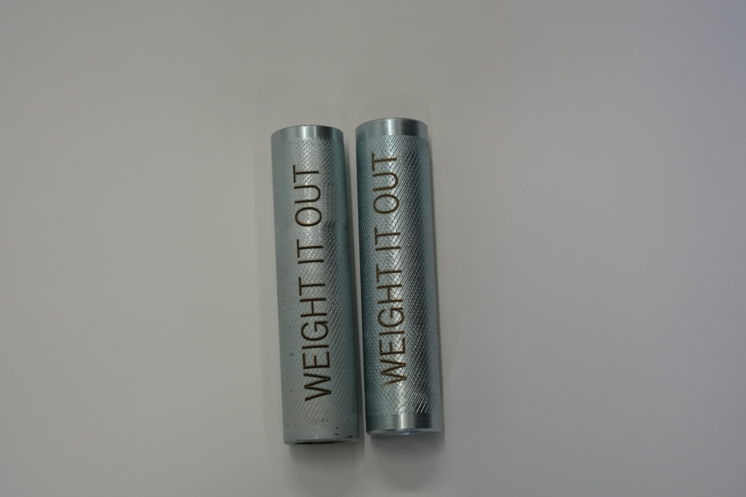 Adjustable Standard 1" Dumbbell Handles Screwable Pair and Collars Stainless Steel American Made