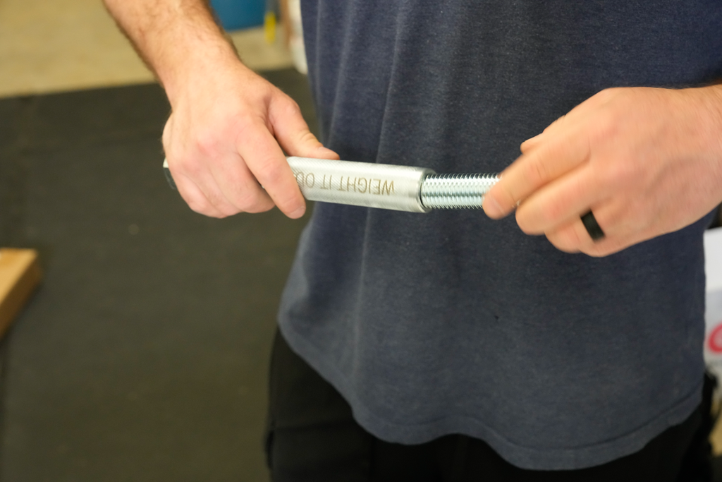 Adjustable Standard 1" Dumbbell Handles Screwable Pair and Collars Stainless Steel American Made