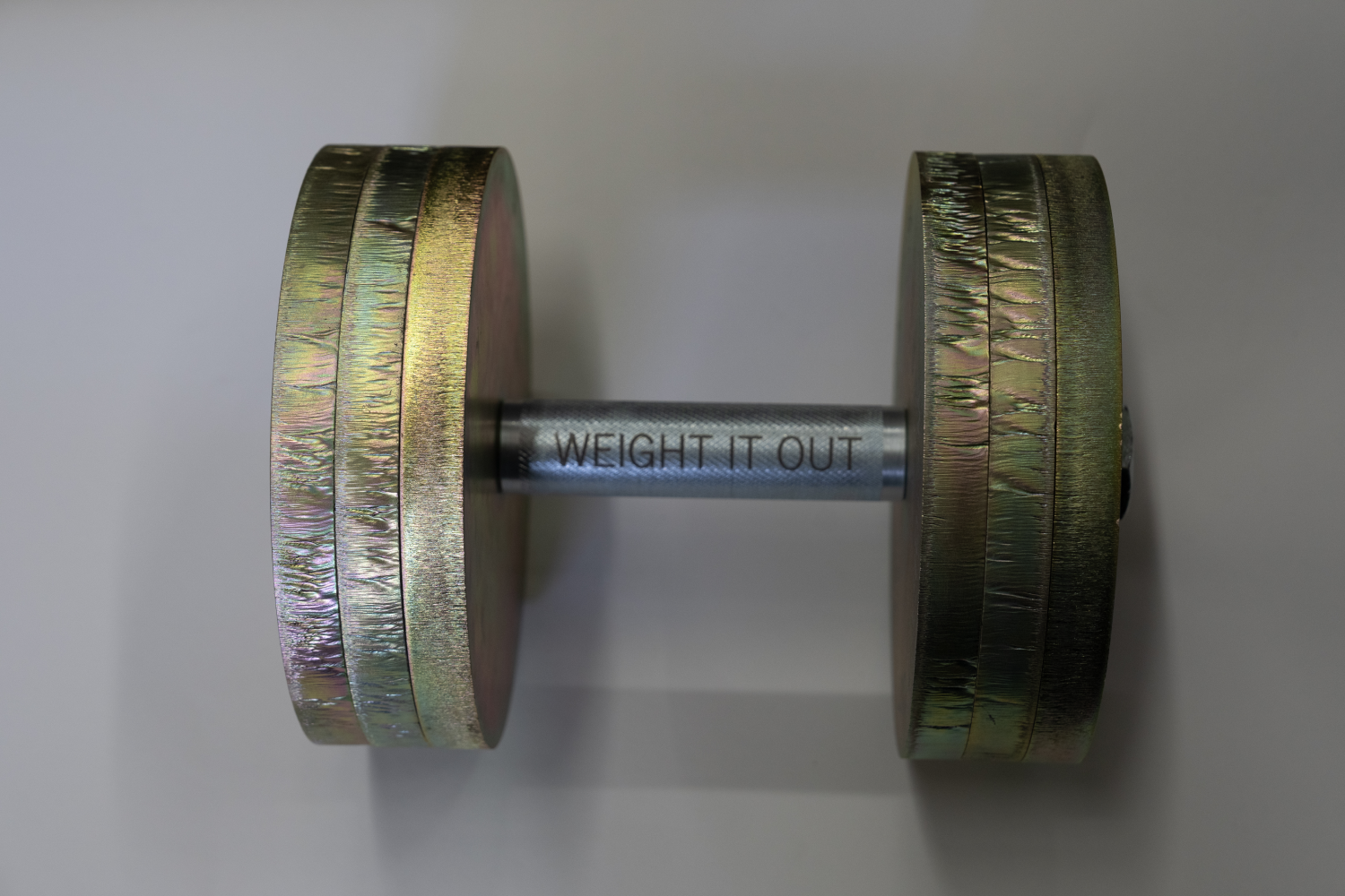 Adjustable Standard 1" Dumbbell Handles Screwable Pair and Collars Stainless Steel American Made